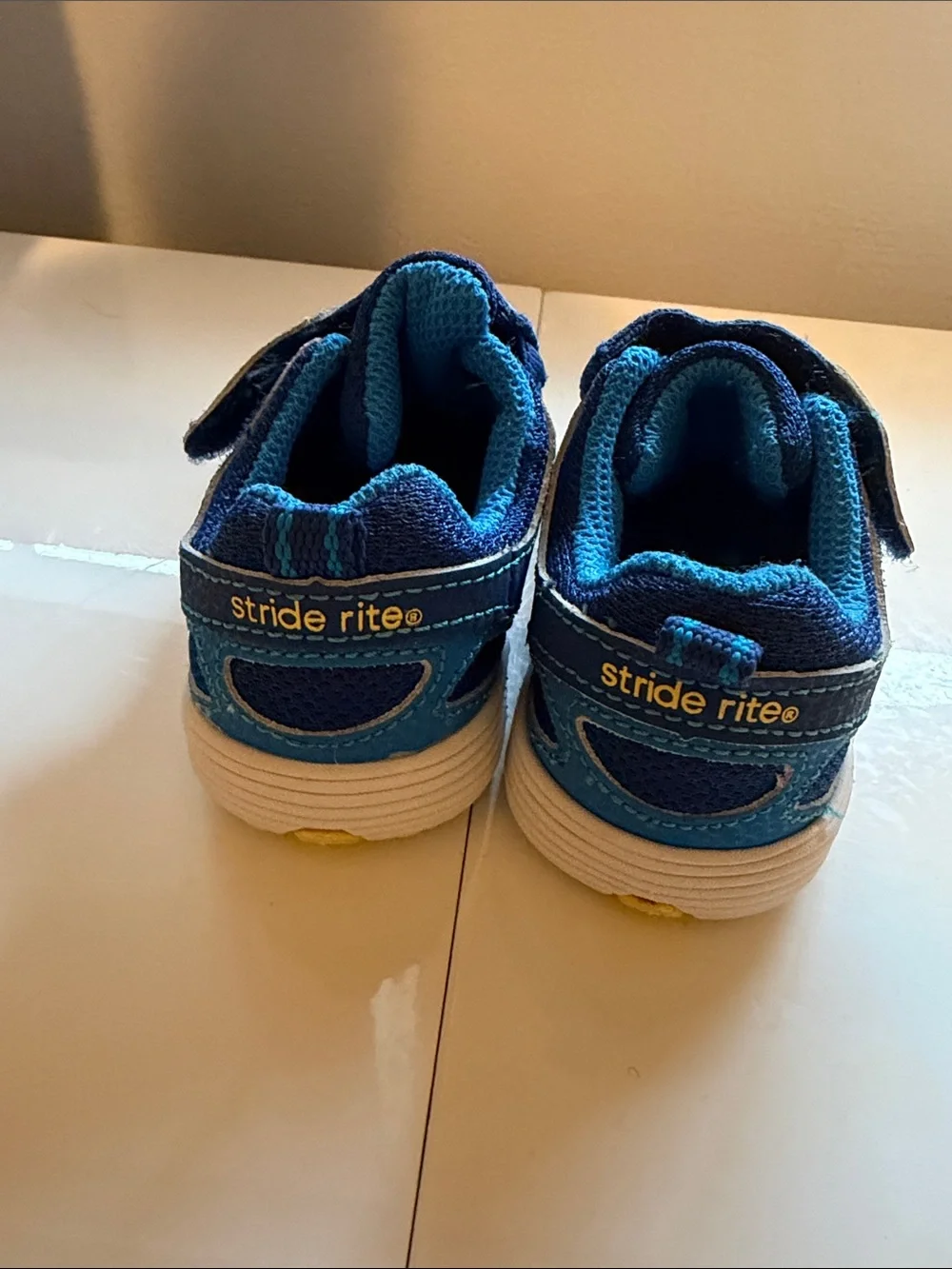 Blue & Yellow stride rite Kids Sneakers